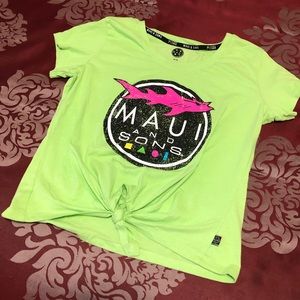 Maui and Sons Tie Front Tee